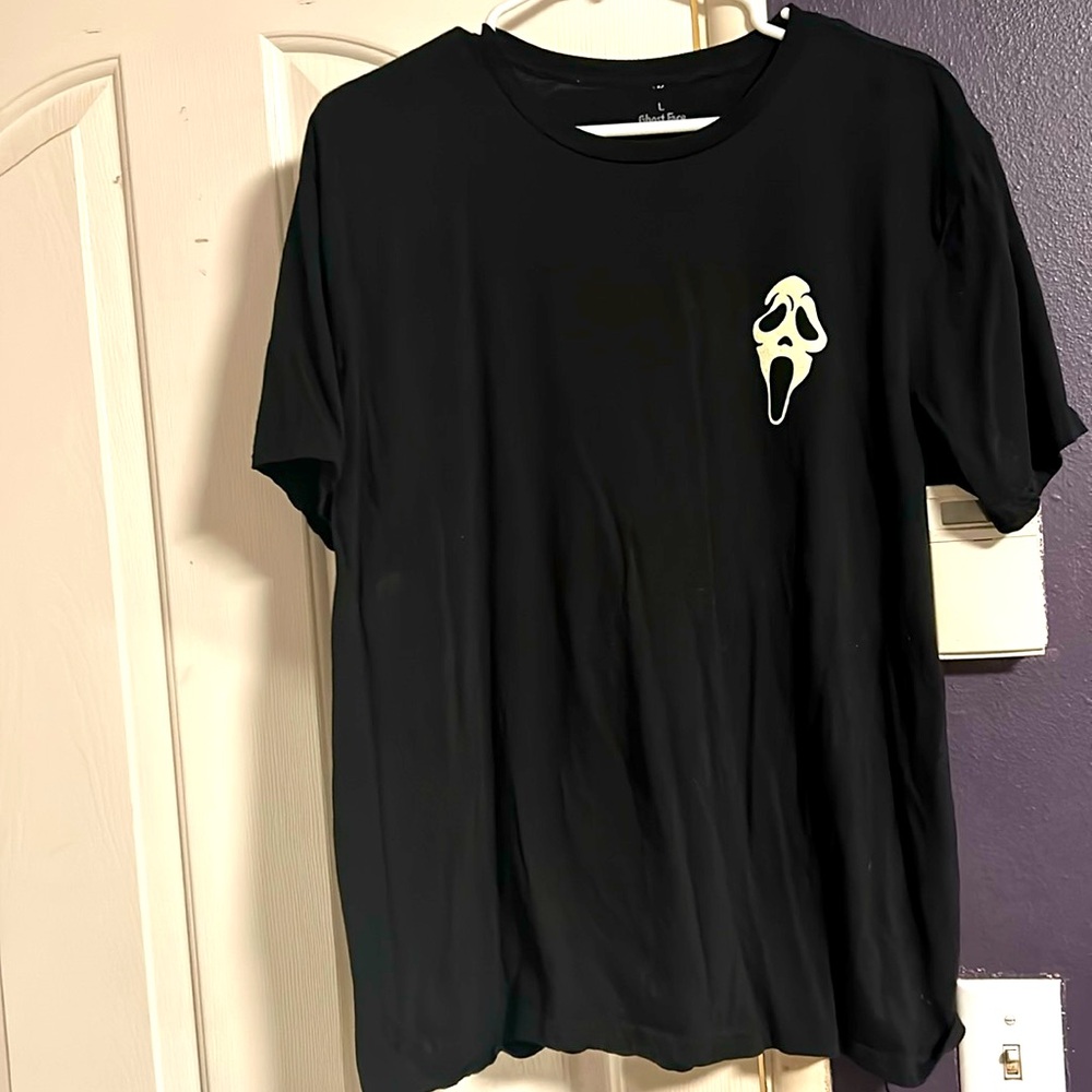 Ghost face large tshirt with sunflower large